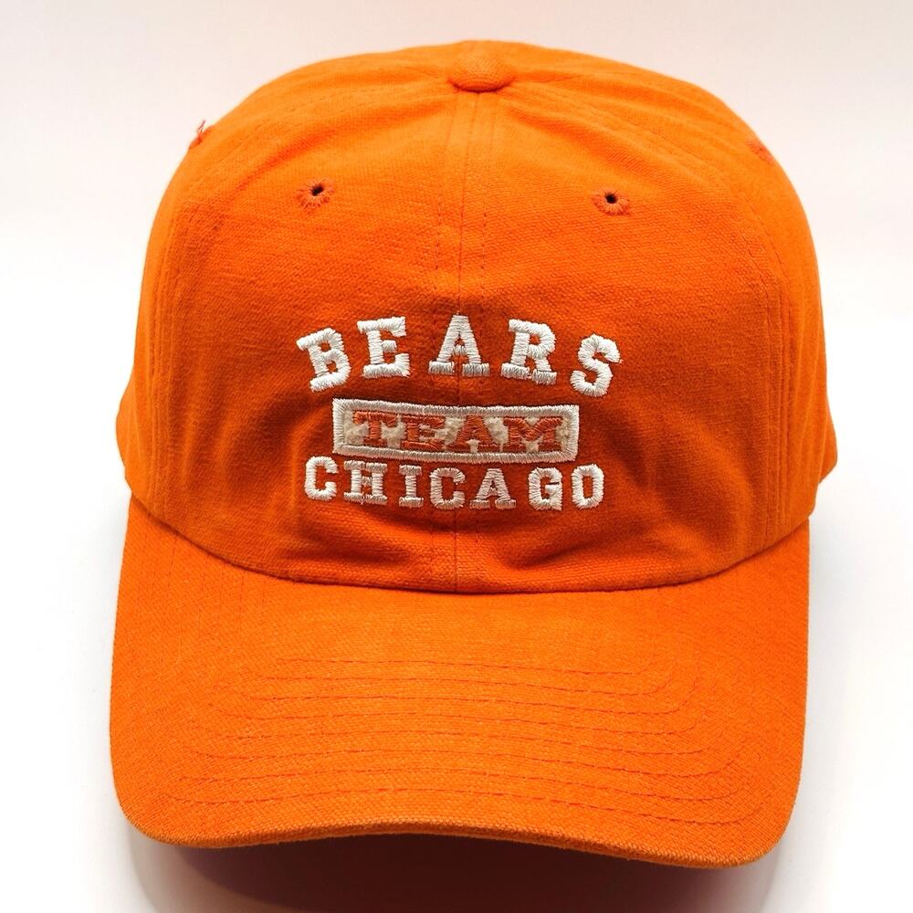 Vintage Chicago Bears Hat Strapback Baseball Cap NFL American Needle Dad Orange